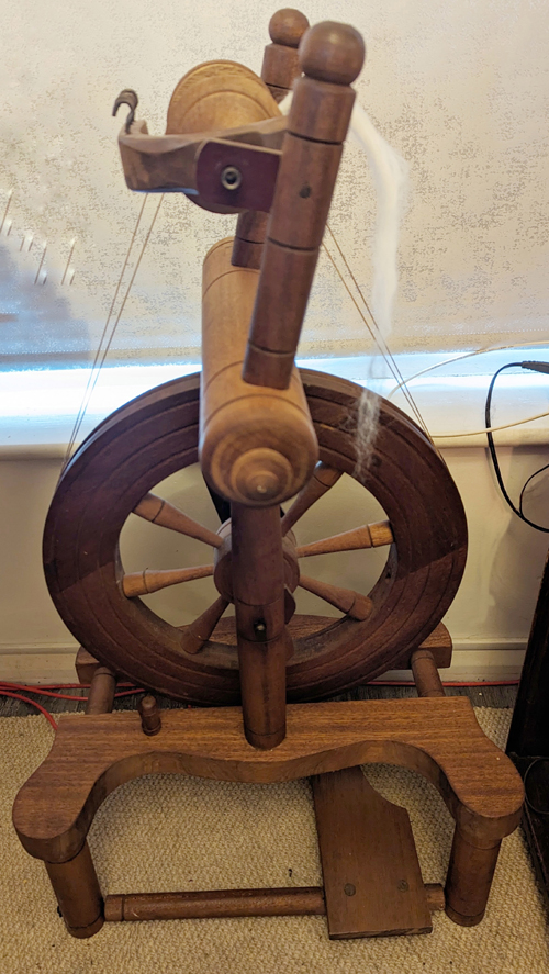 Roger Coltman spinning wheel