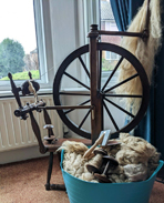 David Crump flax spinning wheel