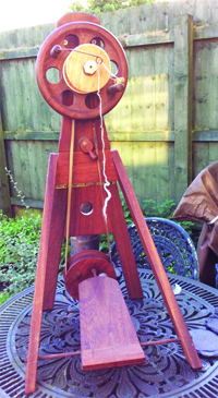 David Dixon folding spinning wheel