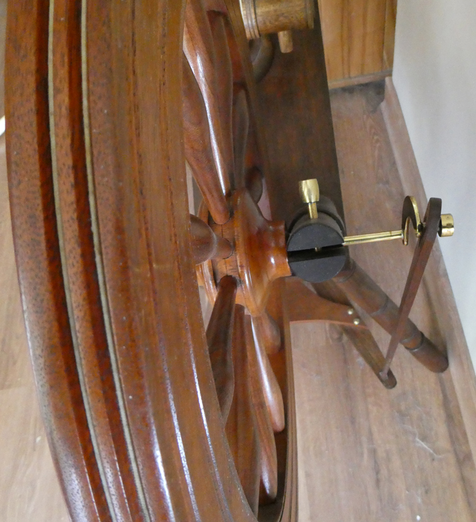 Granville Swanney spinning wheel drive wheel and crank