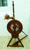 Peter Teal upright spinning wheel